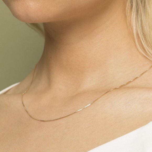 Gold Filled Baby Box Chain - Picture 4 of 4